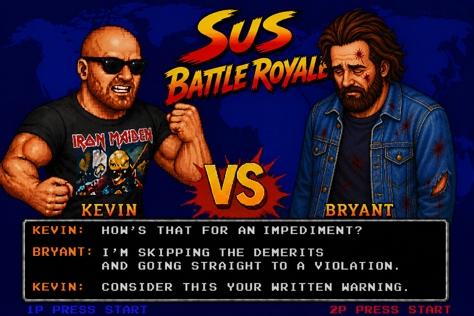 Kevin victorious over Bryant in the SUS Battle Royale